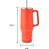 imageSwell Recycled Stainless Steel Tumbler XL with Straw and Handle 40oz Midnight Botanical Triple Layered Vacuum Insulated Container Keeps Drinks Cold 50 hours and Hot for 10 BPA FreeRadiant Coral