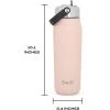 imageSwell Recycled Stainless Steel Explorer with Flip Straw Lid 40oz Limited Edition Polar Pink Triple Layered Vacuum Insulated Container Keeps Drinks Cold for 54 Hours and Hot for 12 BPA FreeHimalayan Salt